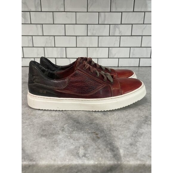 Bed Stu Azeli Sneakers Womens 10 Rust Red Contrast Color Leather Lace Up Shoes - Picture 2 of 11